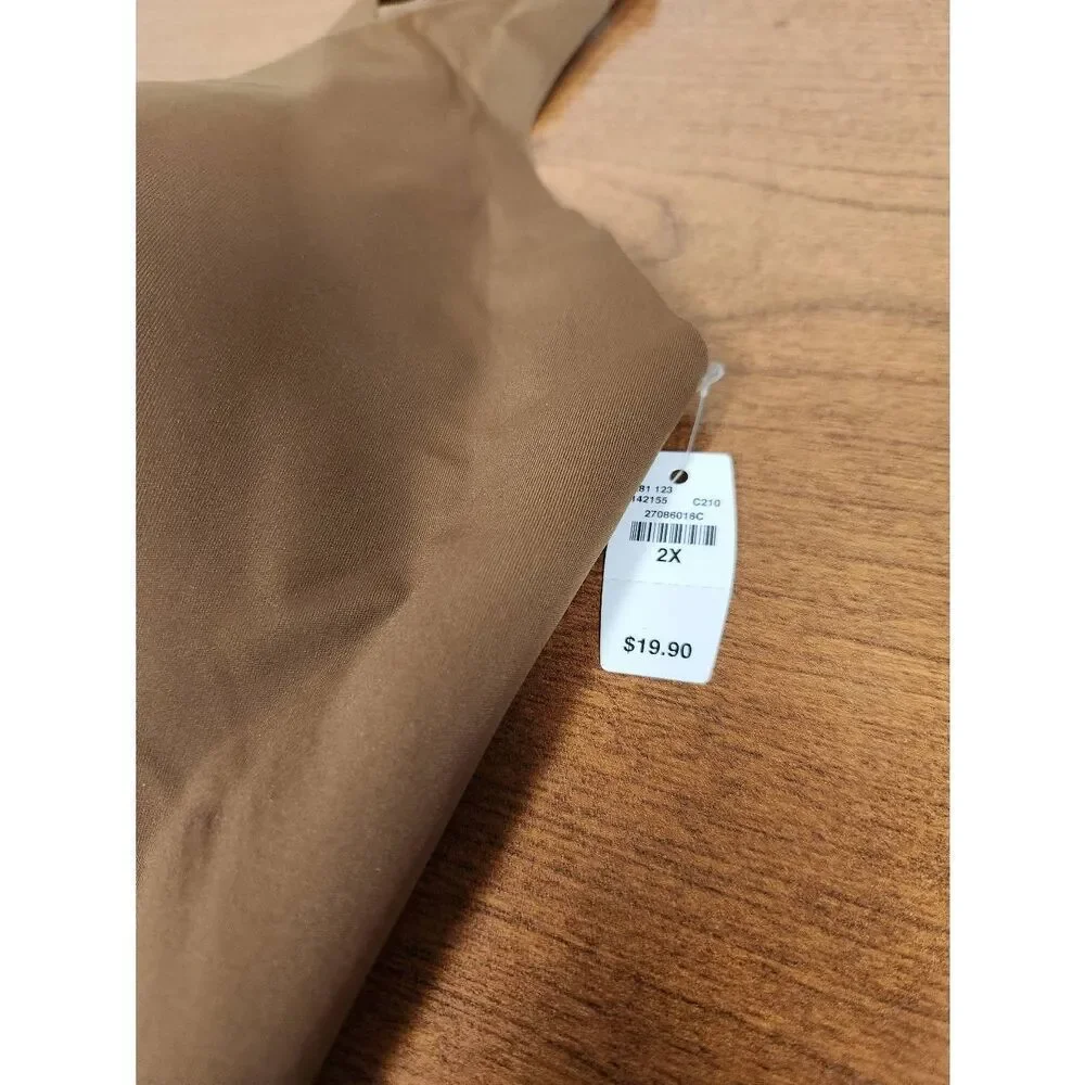 NWOT Womens Sz 2x Maurices Invisibliss Adjustable Strap Wire Free Bralette brown